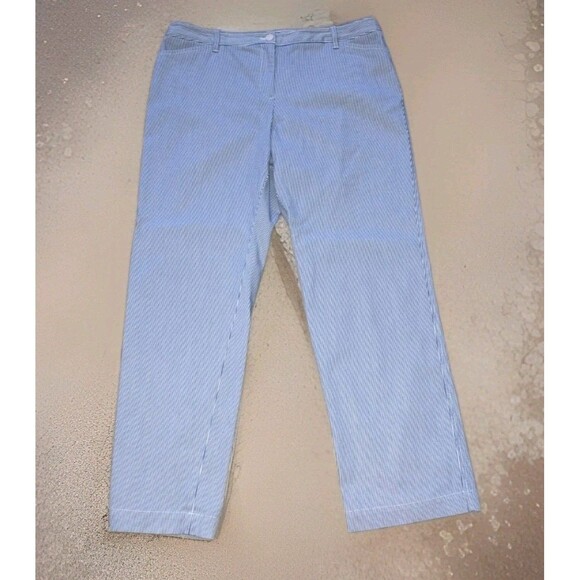 Talbots Light Blue Chambray The Perfect Chino Pants Stretch Cotton Sz 16 - Picture 1 of 4